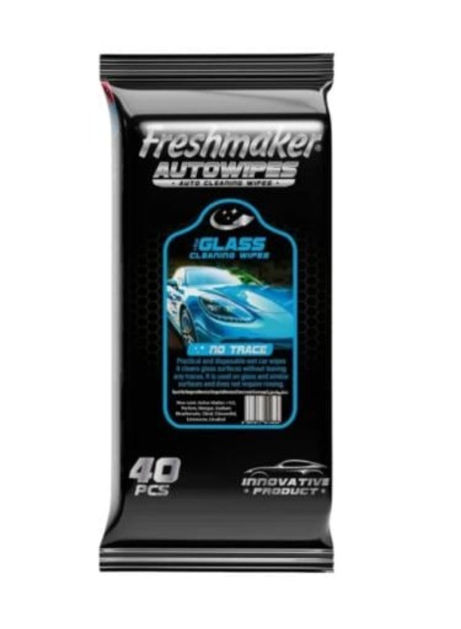 Car Glass Cleaning Wet Wipes - 40 Wipes